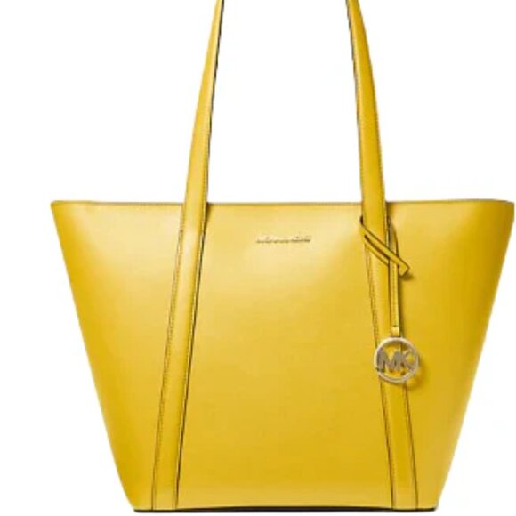 BNWT bags, plastic, foam, paper Michel Kors Yellow Tote - Picture 1 of 4